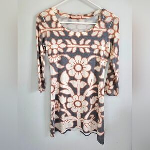 Before + Again Floral Graphic Tshirt Mini Dress Tunic